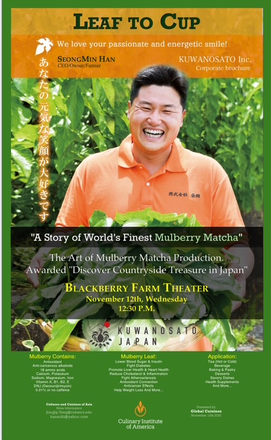 Kuwanosato CEO SeongMin Han — Leaf to Cup, The Art of Mulberry Matcha Production, awarded Discover Countryside Treasure in Japan by the Ministry of Agriculture